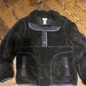 L.L. Bean Women’s Sherpa Black Fleece Jacket